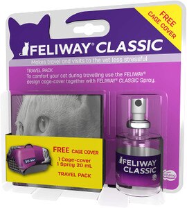 Feliway Classic Travel Pack for Cats - Spray & Cat Carrier ...