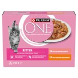 Purina ONE 1-12 Month Wet Kitten Pouches - 8 X 85g