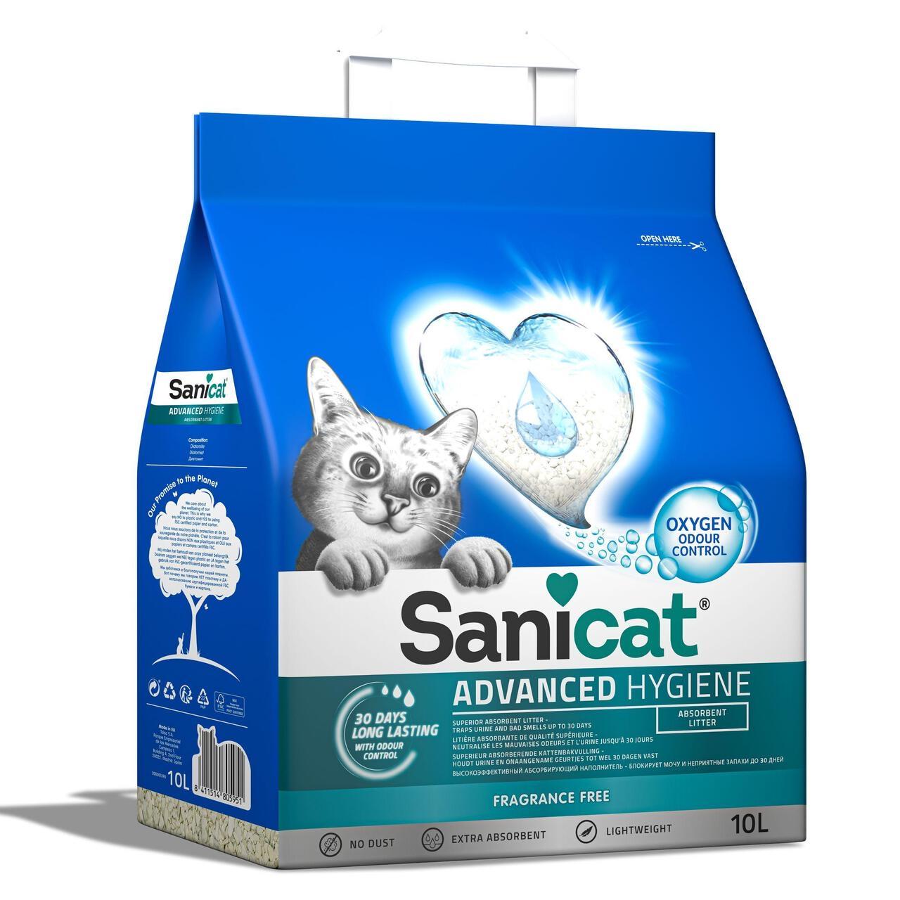 Sanicat Clumping Cat Litter With Marseille Soap Scent - Odor Control (10L)