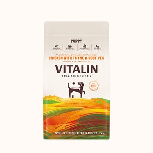Vitalin Chicken with Veg Thyme Puppy Dry Dog Food 12kg free